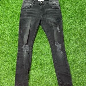 Stampd Distressed Black Skinny Jeans size 31